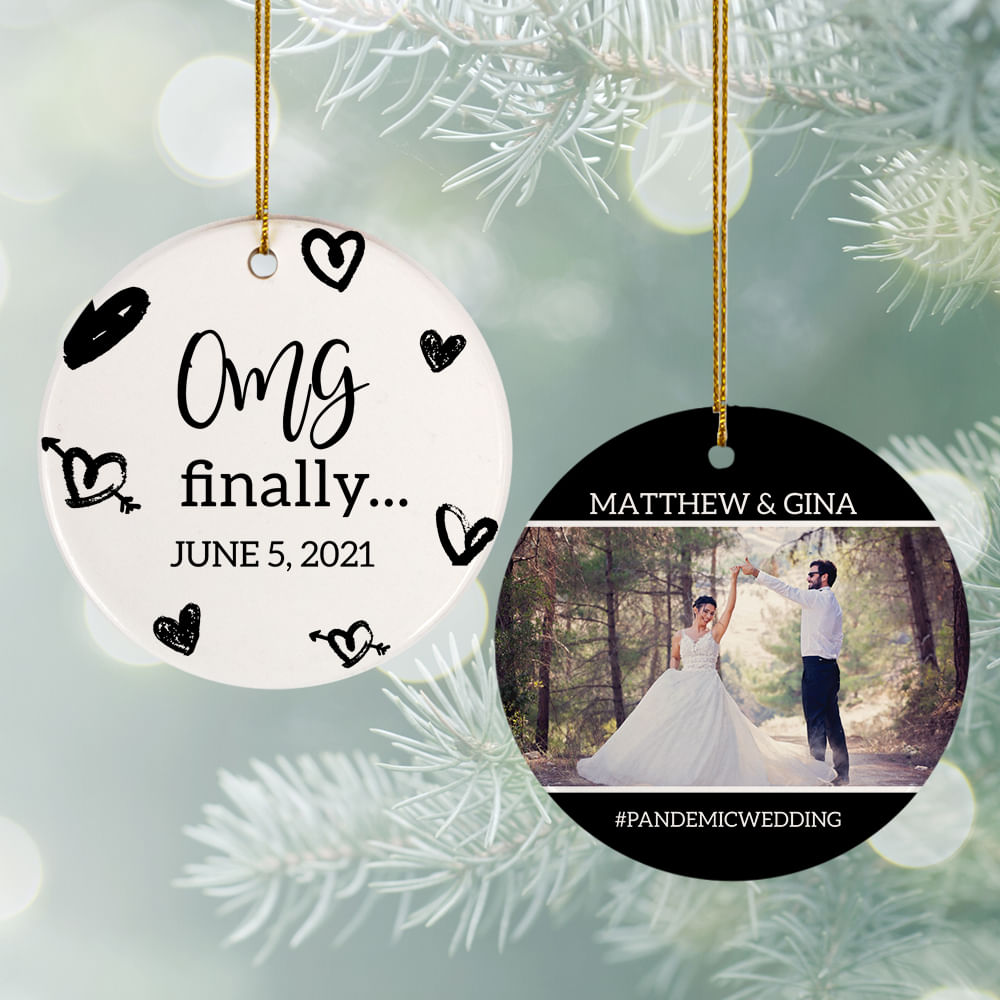 Personalized OMG Finally Ornament - JustCandy.com