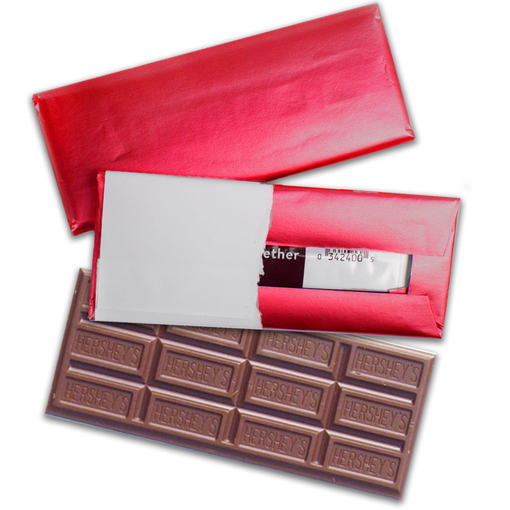 Hershey's Milk Chocolate Red Foil Wrapped Bar Bulk Candy - JustCandy.com