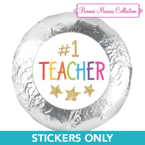 Bonnie Marcus Collection 1.25" Stickers Gold Star (48 Stickers)