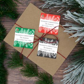 Seasons Greetings Christmas Gift Labels