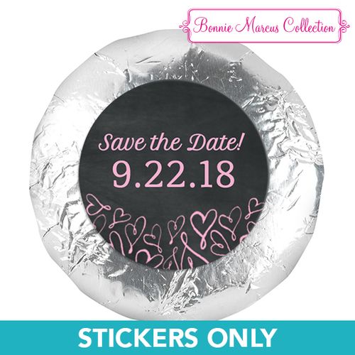 Bonnie Marcus Collection Save the Date Sweetheart Swirl 1.25" Stickers (48 Stickers)