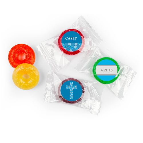 Communion Personalized LifeSavers 5 Flavor Hard Candy Dots Cross (300 Pack)