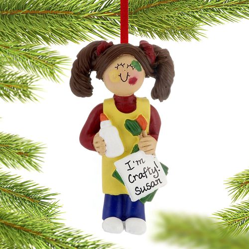 Arts and Crafts Project Girl Ornament