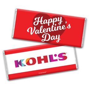 Personalized Valentine's Day Add Your Logo Classic Heart Hershey's Hershey's Milk Chocolate Bar & Wrapper