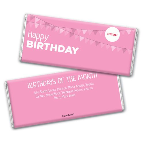 Personalized Add Your Logo Birthday of the Month Chocolate Bar Wrappers Only