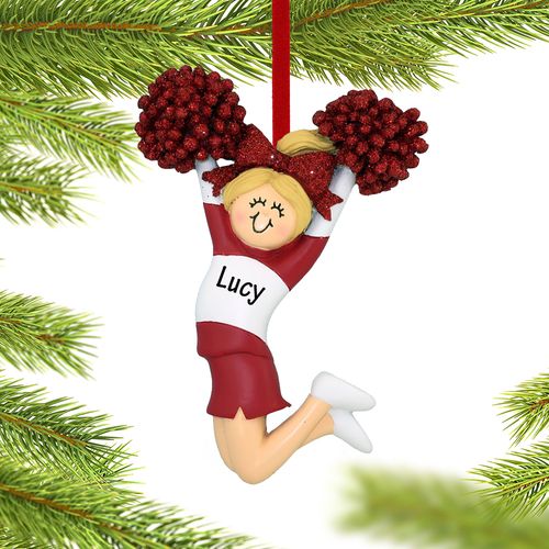 Cheerleader Red and White Uniform Ornament