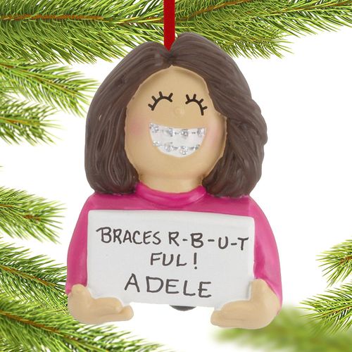 Braces On Girl Ornament