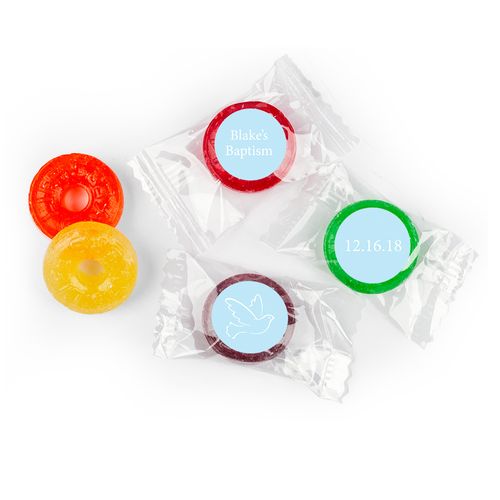 Baptism Personalized LifeSavers 5 Flavor Hard Candy Dove Frame Message (300 Pack)
