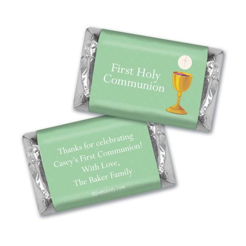 Communion Personalized Hershey's Miniatures Golden Chalice
