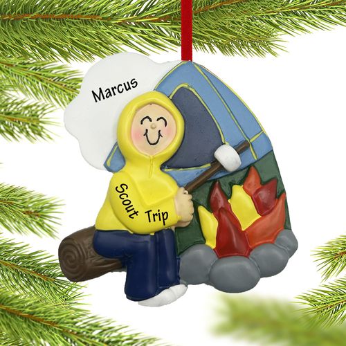 Camping Boy Ornament