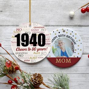 Cheers to 80 Years Ornament