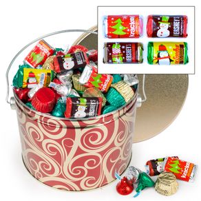 Golden Swirls 2.7 lb Hershey's Holiday Mix Tin