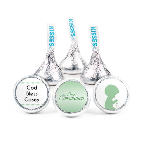 Communion Personalized Hershey's Kisses Child in Prayer Assembled Kisses