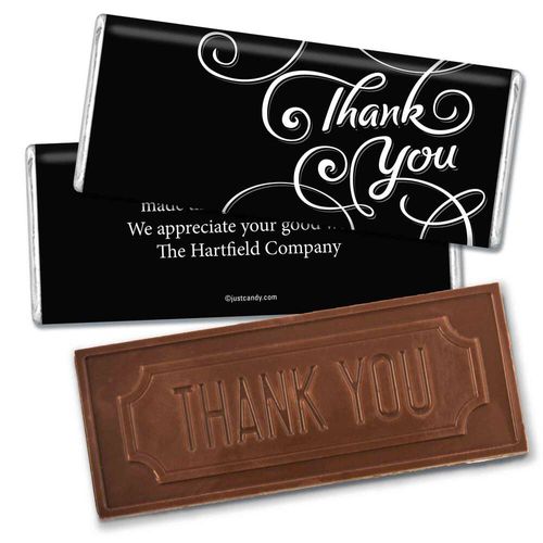 Thank You Personalized Embossed Chocolate Bar Scroll