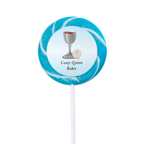 Personalized Communion Host and Silver Chalice- 24 Pack