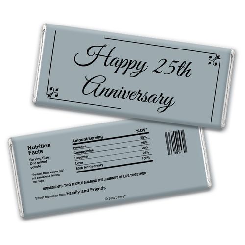 Anniversary Personalized Chocolate Bar Wrappers Chocolate & Wrapper Simple Truth 25th Anniversary Favors