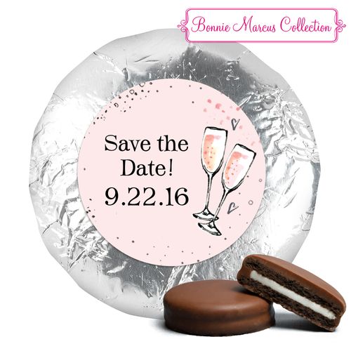 Bonnie Marcus Collection Save the Date The Bubbly Milk Chocolate Covered Oreo Cookies Foil Wrapped