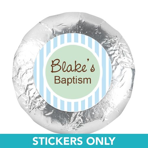 Baptism 1.25" Sticker Dots & Pinstripes (48 Stickers)
