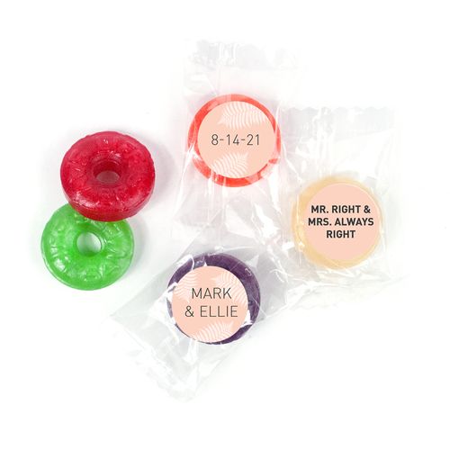 Personalized Wedding Favor Mr. And Mrs. Right LifeSavers 5 Flavor Hard Candy