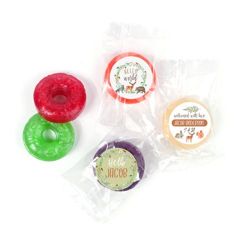 Baby Shower Personalized LifeSavers 5 Flavor Hard Candy Hello World