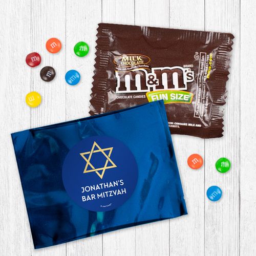 Personalized Bonnie Marcus Bar Mitzvah Traditional Star Milk Chocolate M&Ms