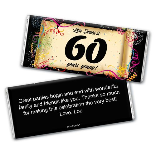 Milestones Personalized Chocolate Bar 60th Birthday Wrappers Commemorate