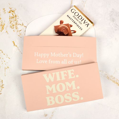 Personalized Mother's Day Wife Mom Boss Godiva Chocolate Bar in Gift Box