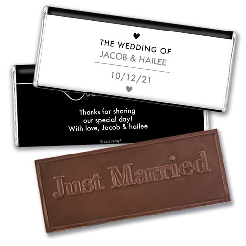 Personalized Wedding Everlasting Love Embossed Chocolate Bar & Wrapper