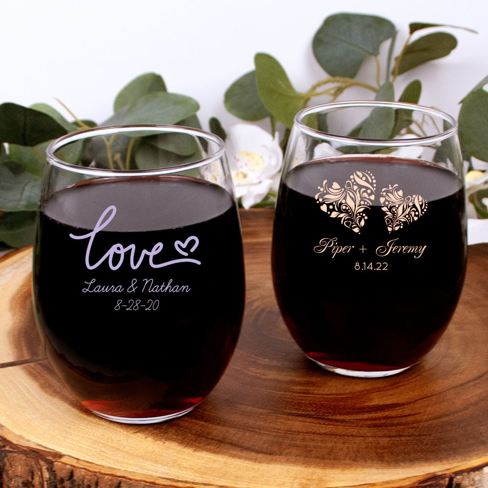 Personalized Stemless Wine Glass from EngraveMeThis