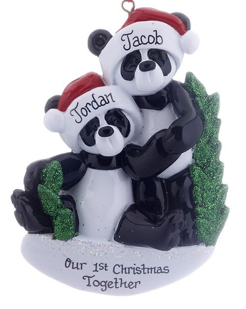 Panda Bear Couple Ornament