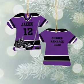 Hockey Jersey - Purple Ornament