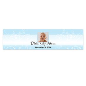 Personalized Boy Baptism Photo 5 Ft. Banner