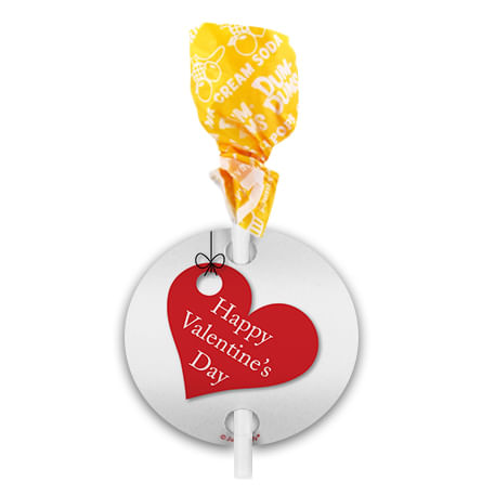 Valentine's Day Hanging Hearts Dum Dums with Gift Tag (75 pops)