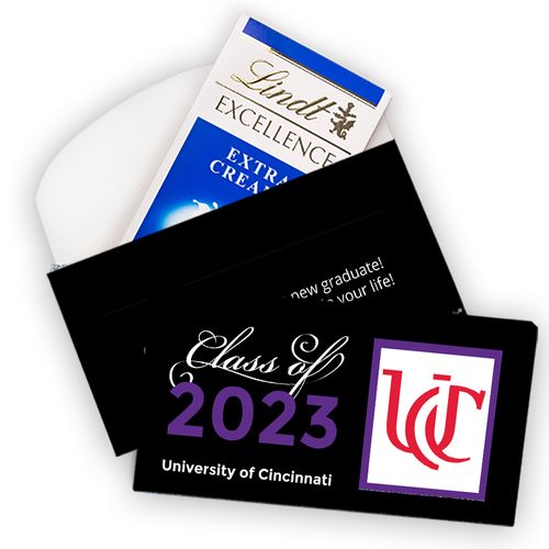 Deluxe Personalized Graduation Class Of Logo Lindt Chocolate Bar in Gift Box (3.5oz)