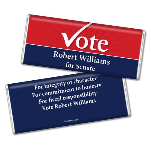 Personalized Election Campaigns Vote Yes Chocolate Bar & Wrapper