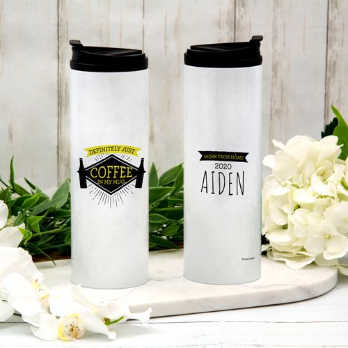 Personalized Just Coffee Stainless Steel Thermal Tumbler (16oz)