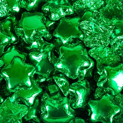 Madelaine Milk Chocolate Stars Green Foil