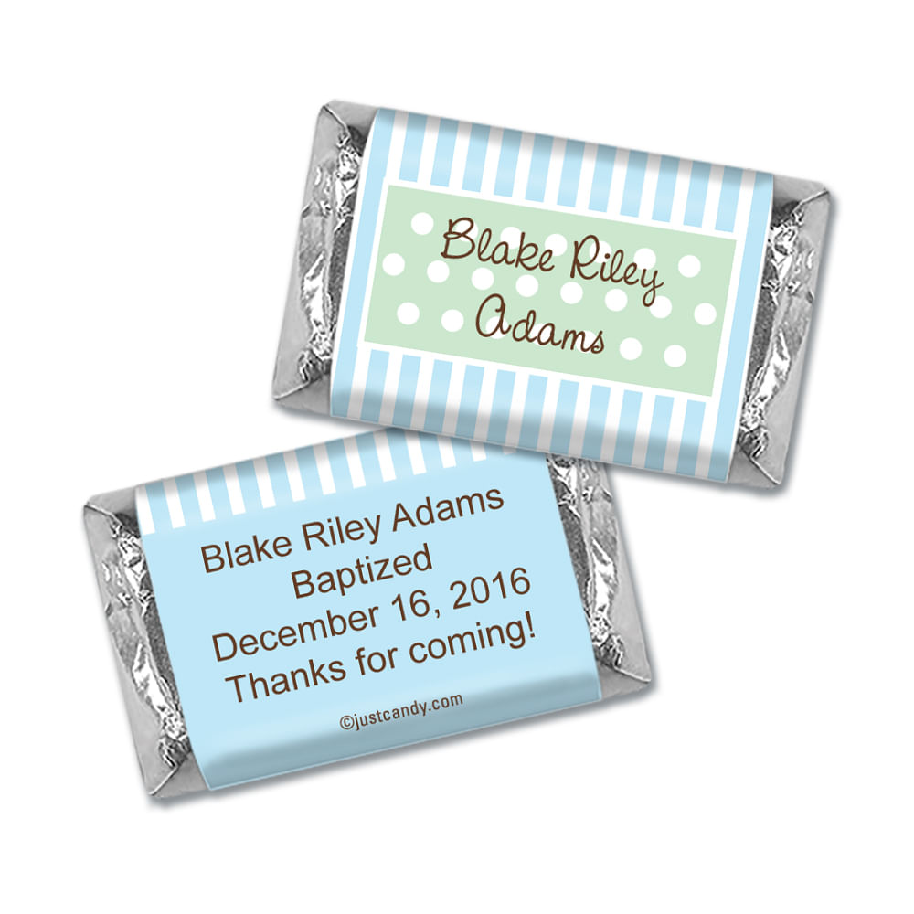 Baptism | Personalized HERSHEY'S MINIATURES Wrappers | Dots ...