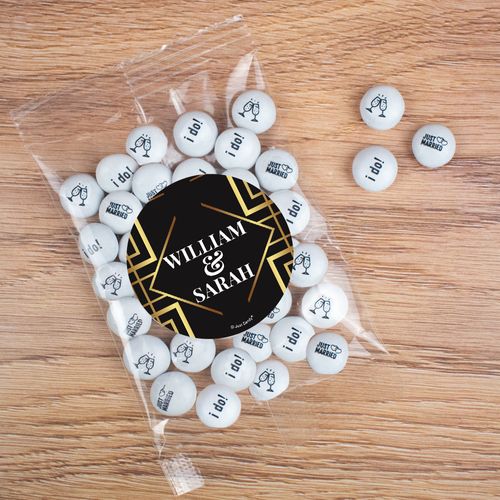 Personalized Classic Wedding Candy Bags with JC Chocolate Minis