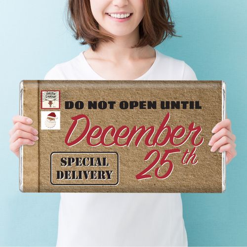 Personalized Christmas Special Delivery Package Giant 5lb Hershey's Chocolate Bar