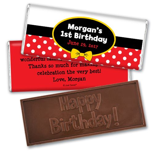Personalized Birthday Embossed Happy birthday Chocolate Bar Mickey Mouse