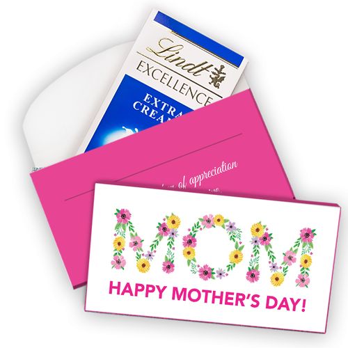 Deluxe Personalized Mother's Day Lindt Chocolate Bars in Gift Box (3.5oz)