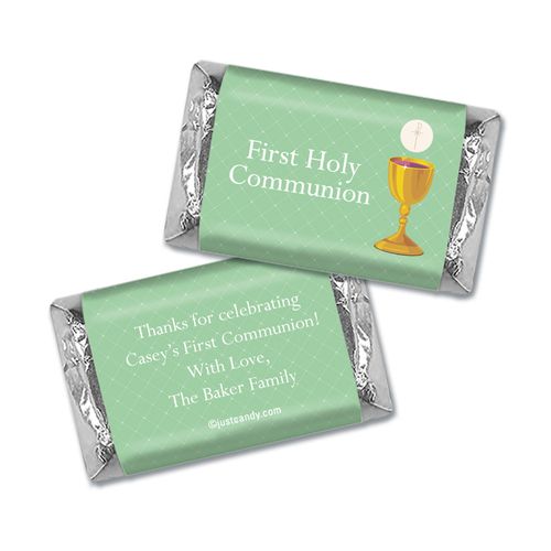 Communion Personalized Hershey's Miniatures Wrappers Golden Chalice