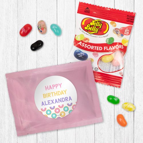 Personalized Donut Jelly Belly Jelly Beans Favor - Donut Party