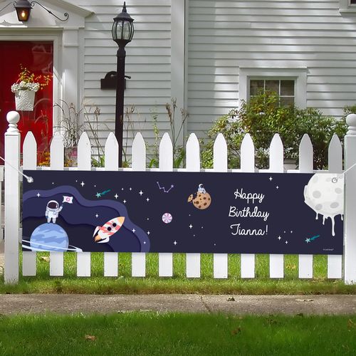 Personalized Space Birthday Out of this World - 5 Ft. Banner