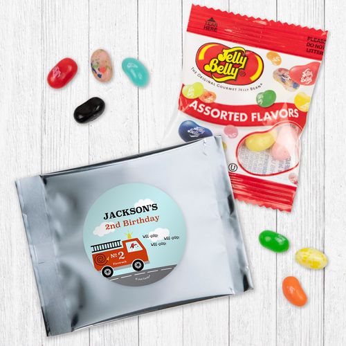 Personalized Fire Truck Birthday Jelly Belly Jelly Beans Favor