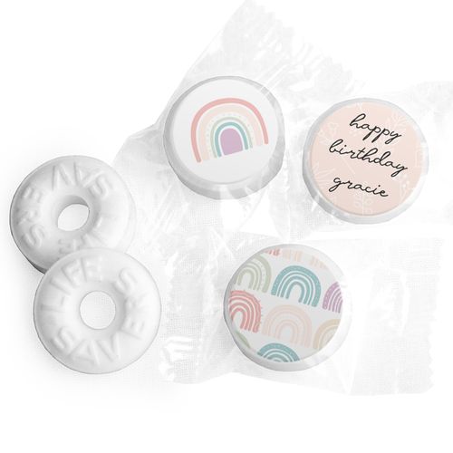 Personalized Rainbow Birthday Life Savers Mints - Watercolor Rainbows