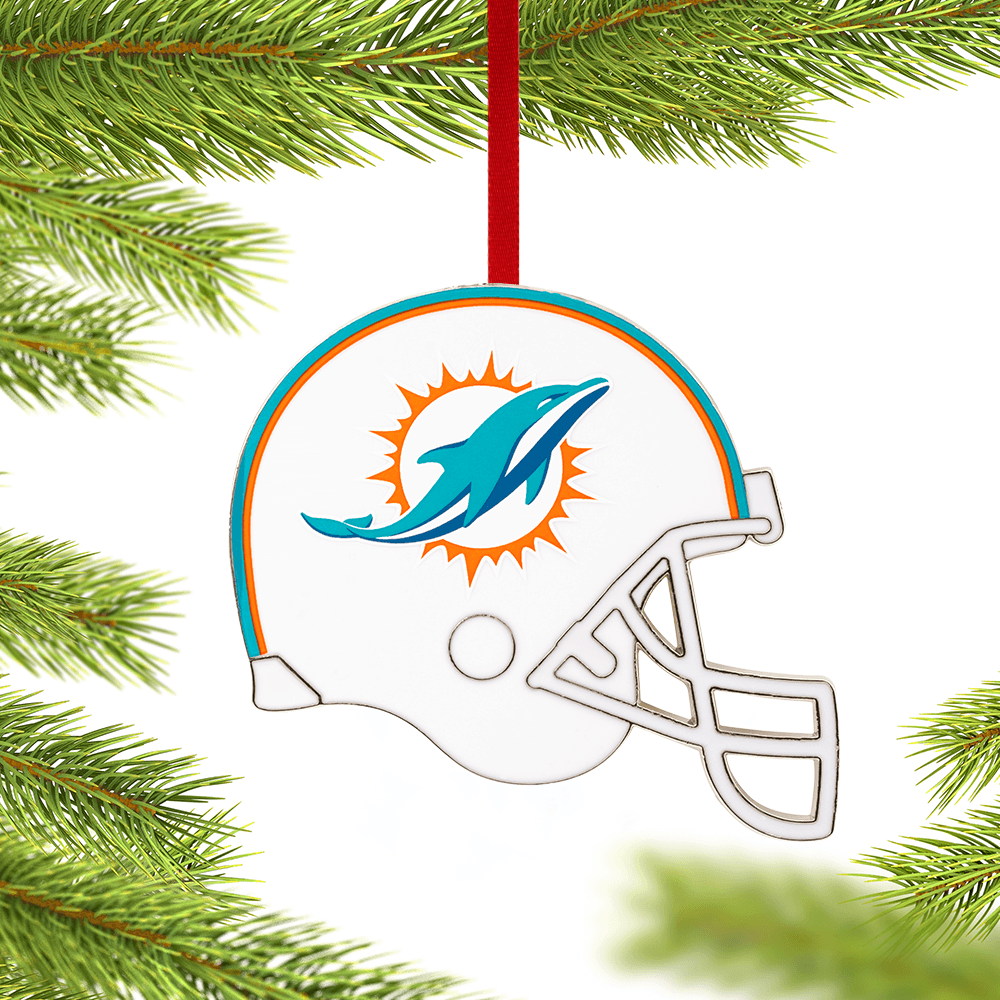 Miami Dolphins NFL Football Helmet Christmas Ornament 