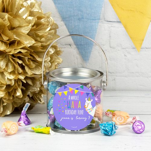 Personalized Kids Birthday - Llama Paint Can