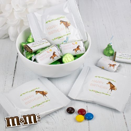 Kids Birthday Horse Pinata Chocolate Candy Mix 2lb Bag - 113 pieces